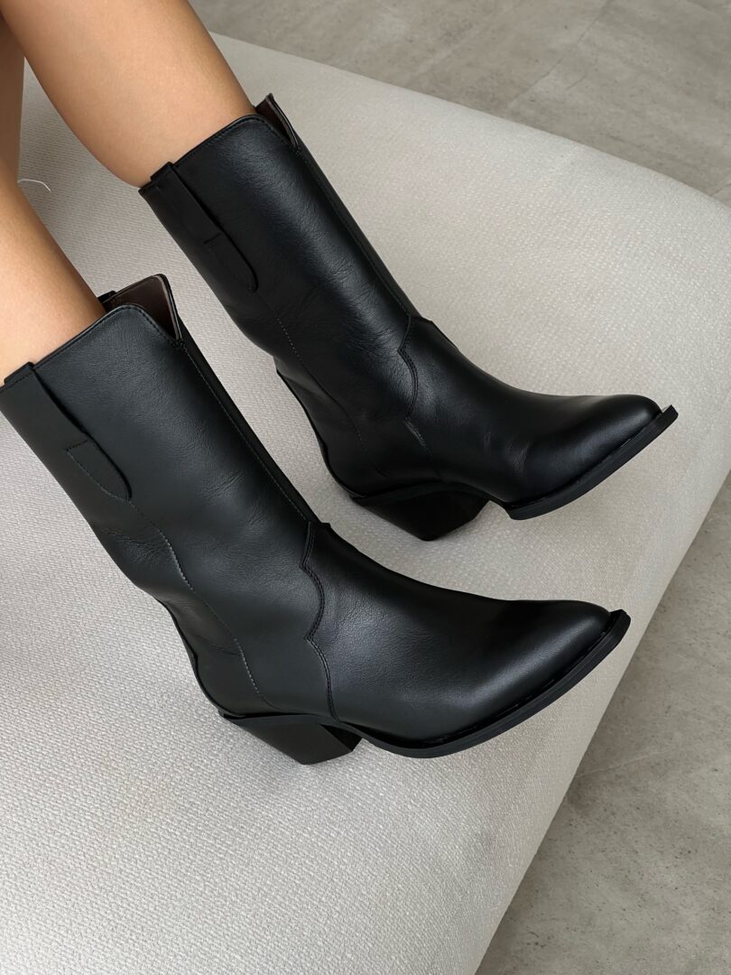 Black cowboy boots