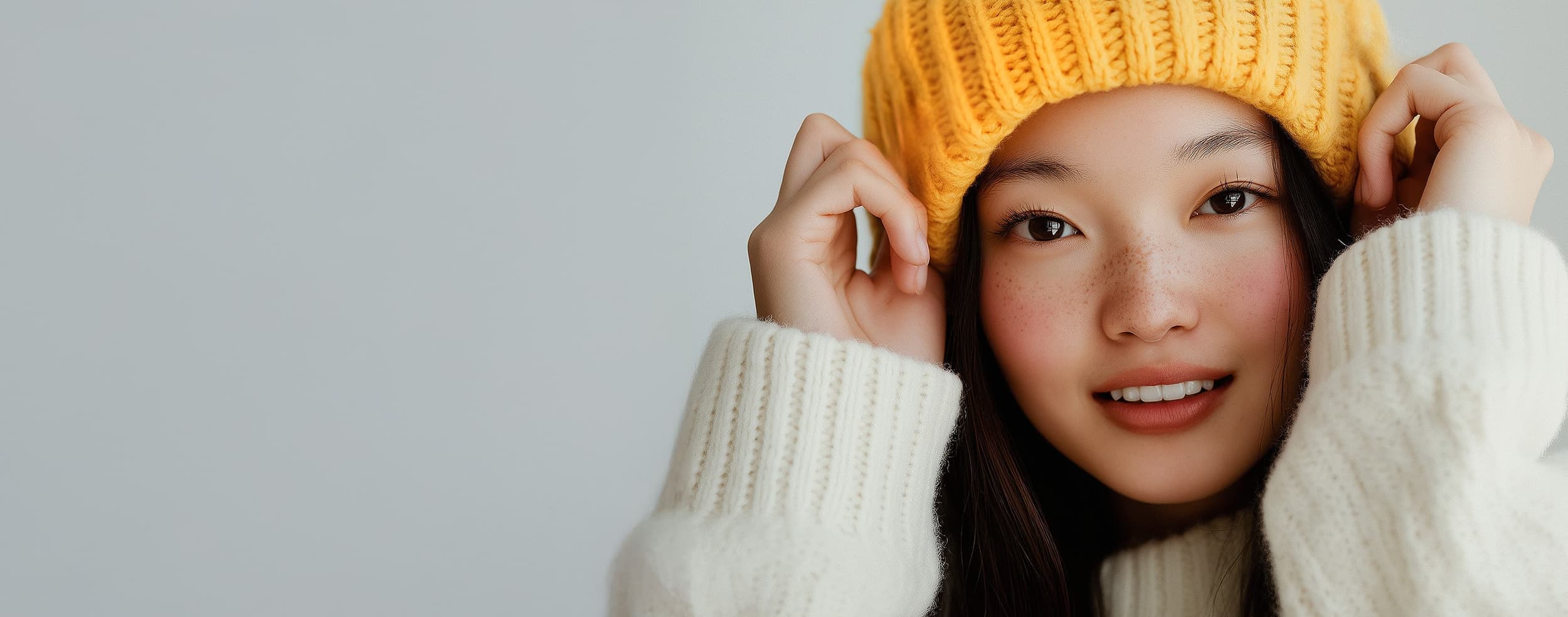 A girl wearing a hat