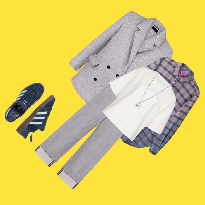 resized photo of clothes on yellow background
